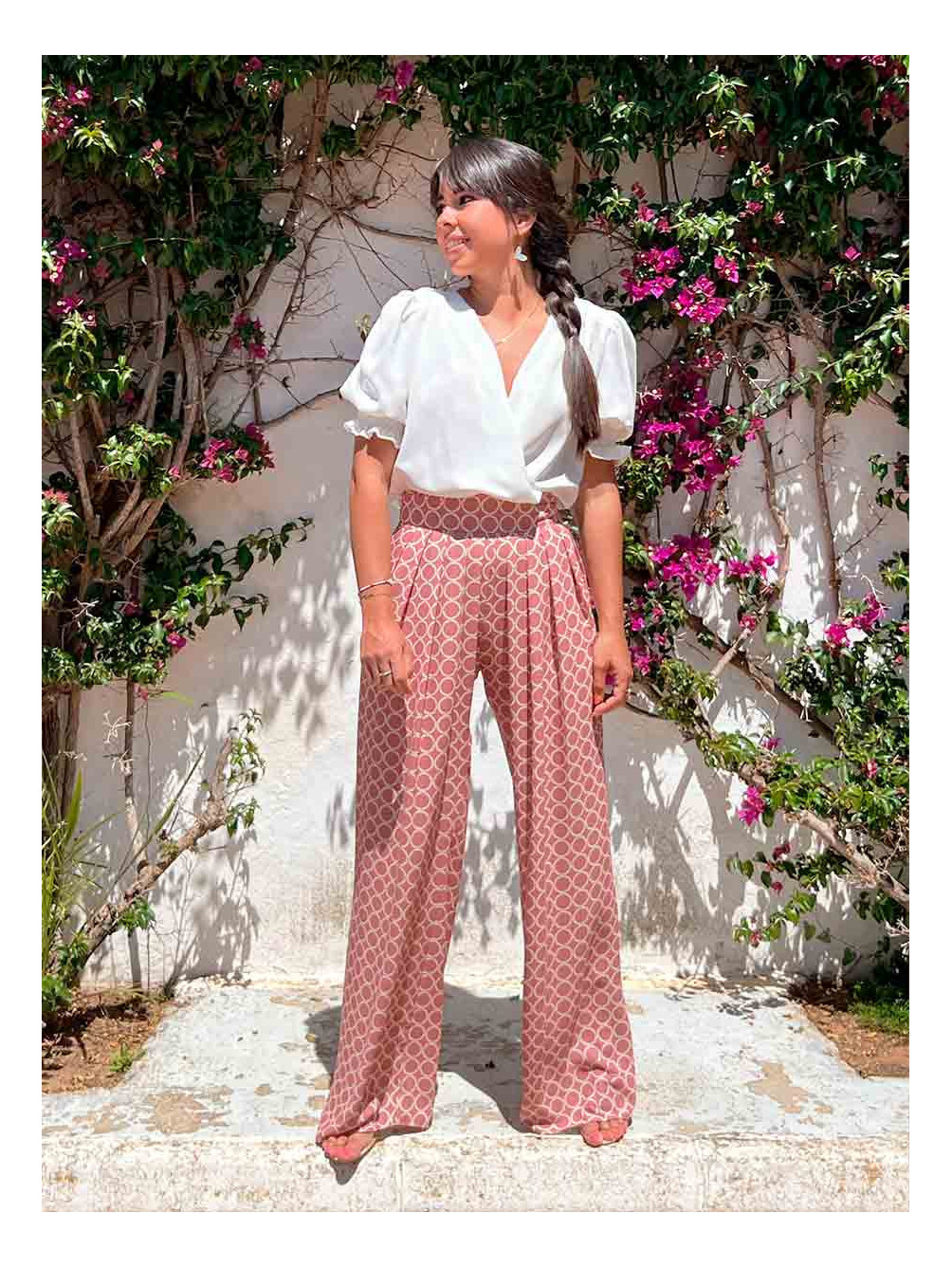 Pantalón Petit Verdot Mariquita Trasquilá, Pantalones de Mujer, Invitada Ideal