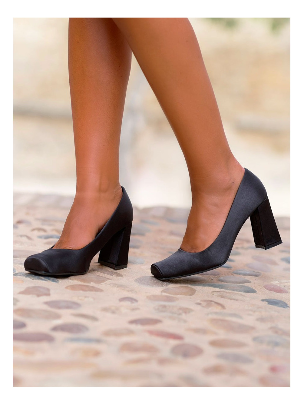 Zapatos Tacón Laia, Zapatos Mujer, Zapatos Negros, Mariquita Trasquilá