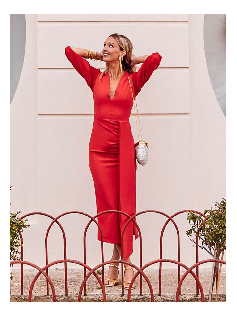 Vestido | Vestido Rojo de Fiesta | Mariquita Trasquilá