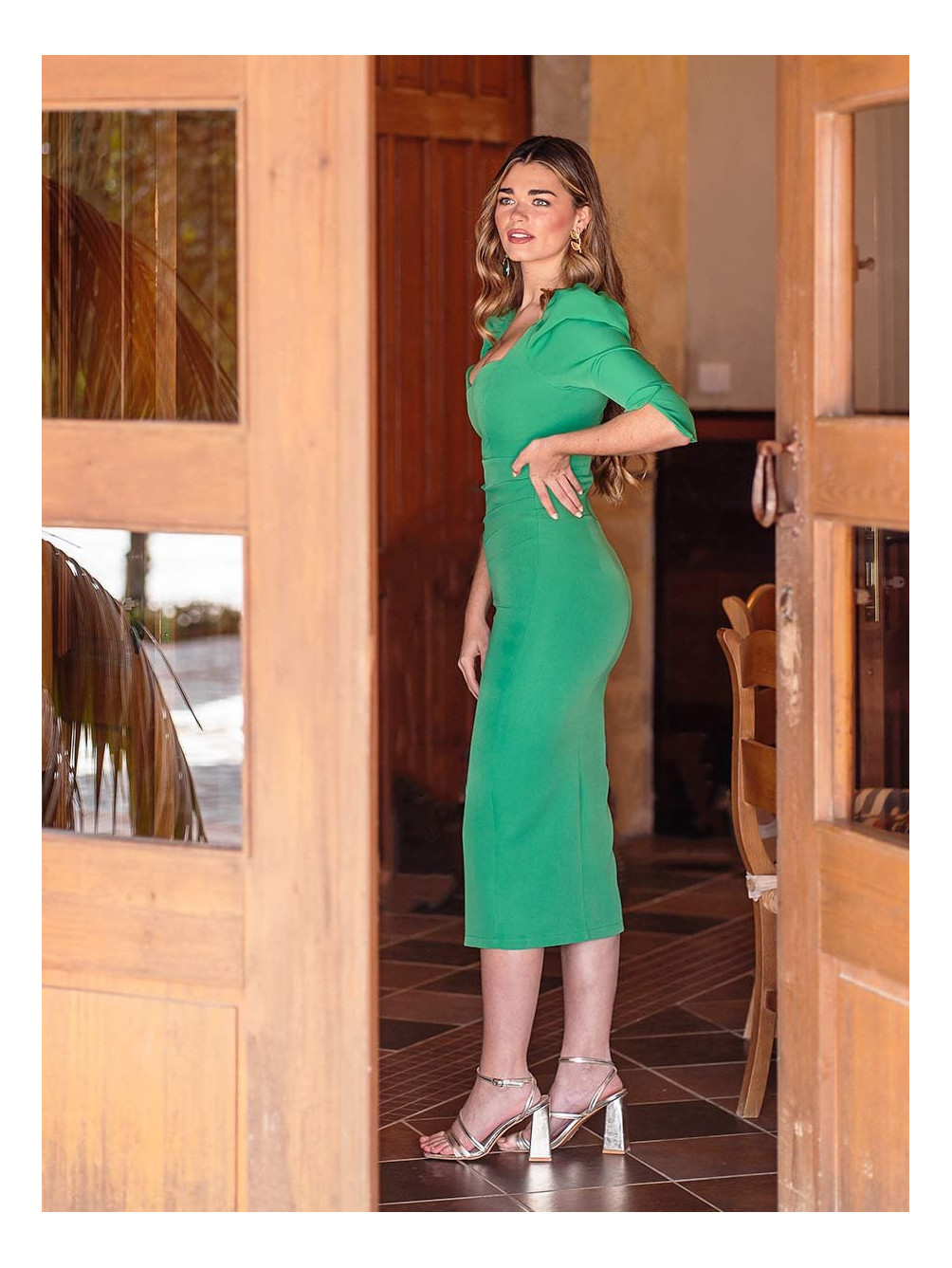 Vestido Caleta Verde | Vestido Fiesta Midi | Mariquita Trasquilá