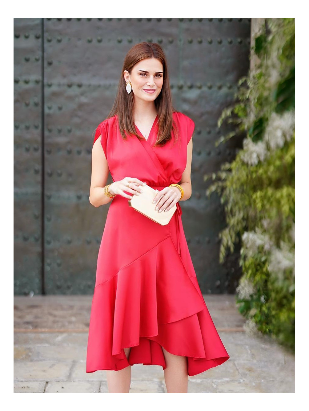 Vestido Milano Rojo, Vestido de Invitada Barato, Vestido Rojo, Mariquita Trasquilá