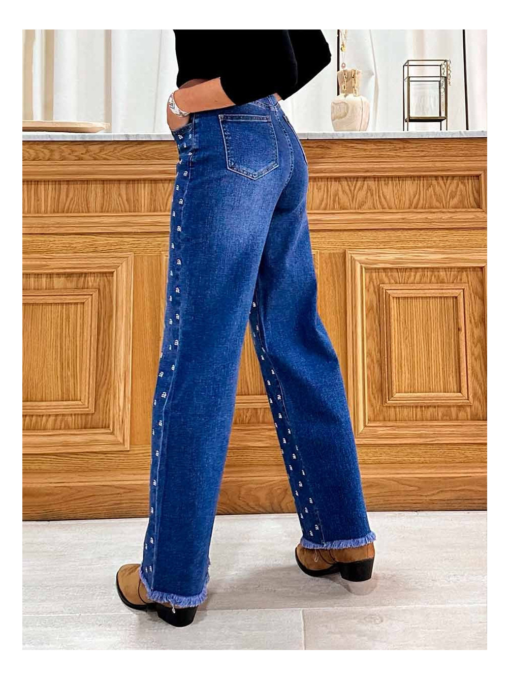 Jeans Strass, Jeans Mujer, Pantalones Mujer, Mariquita Trasquilá
