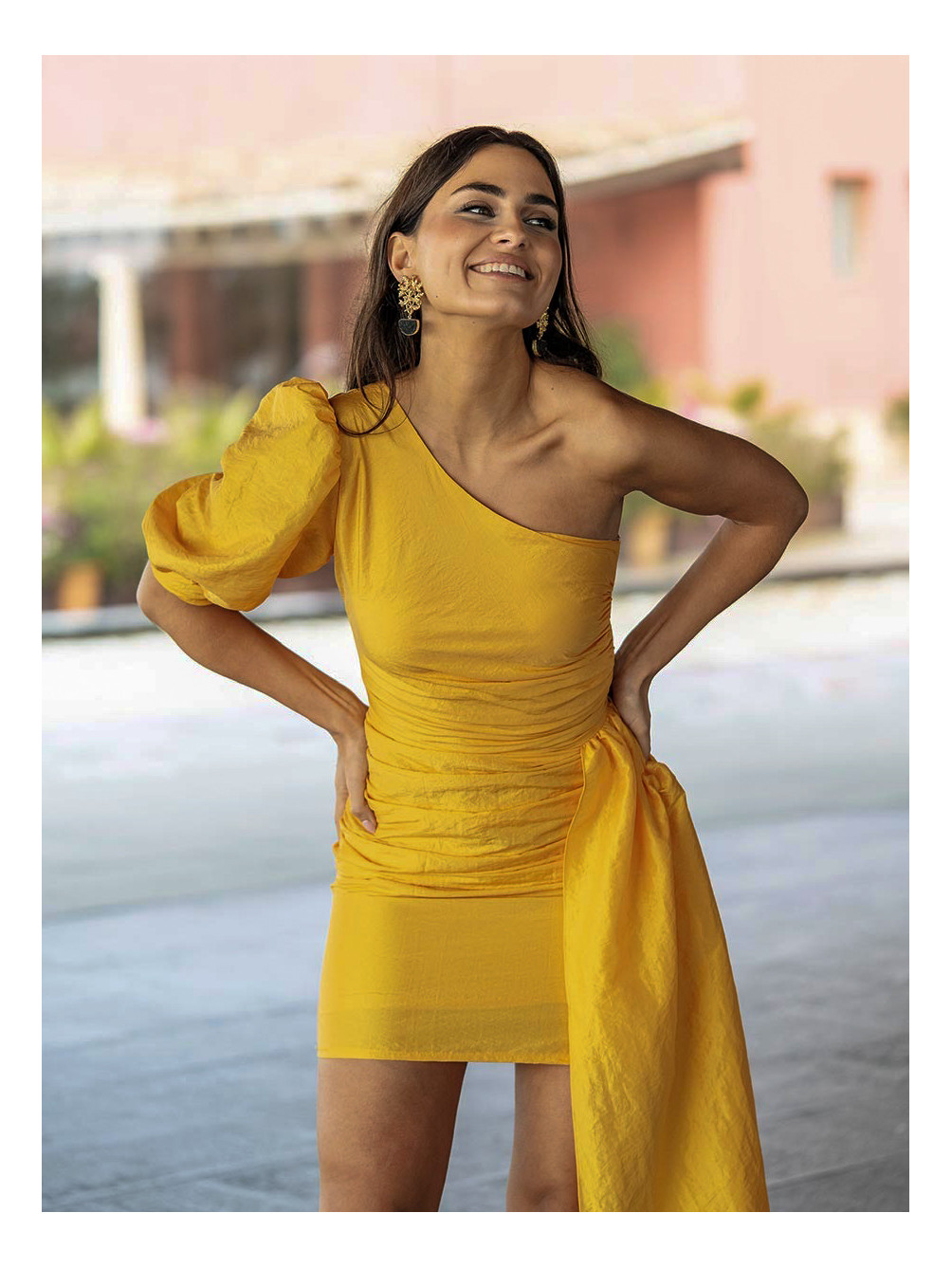 Vestido Limonar, Vestido Paso de Ecuador, Vestido Invitada Joven, Mariquita Trasquilá