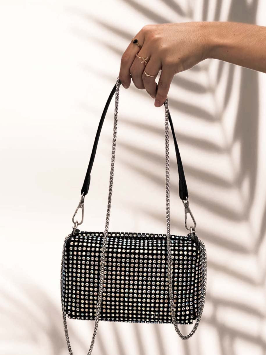 BOLSO STRASS ABALORIOS