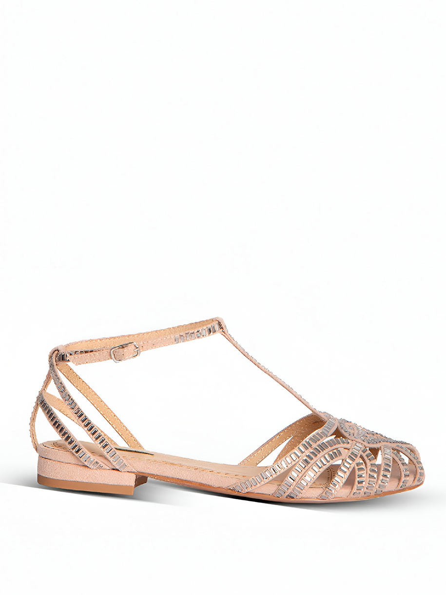 SANDALIA PLANA CALADA STRASS