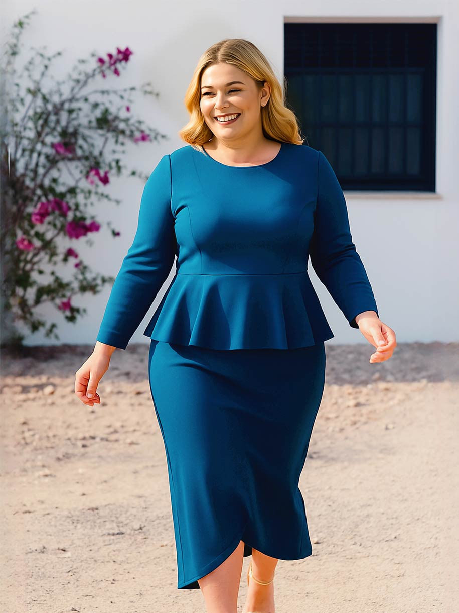 VESTIDO FIESTA PEPLUM SARA