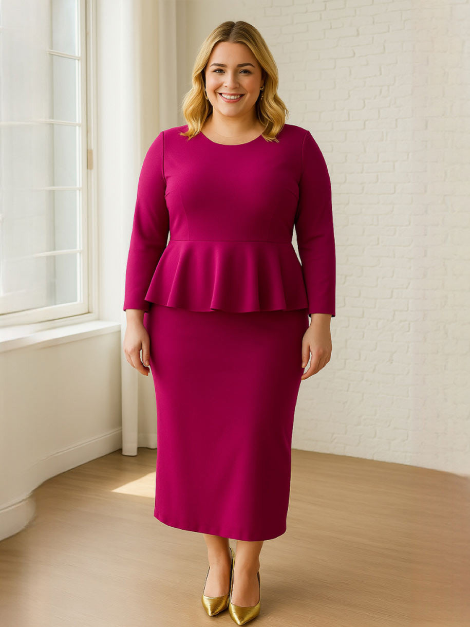 VESTIDO FIESTA PEPLUM SARA