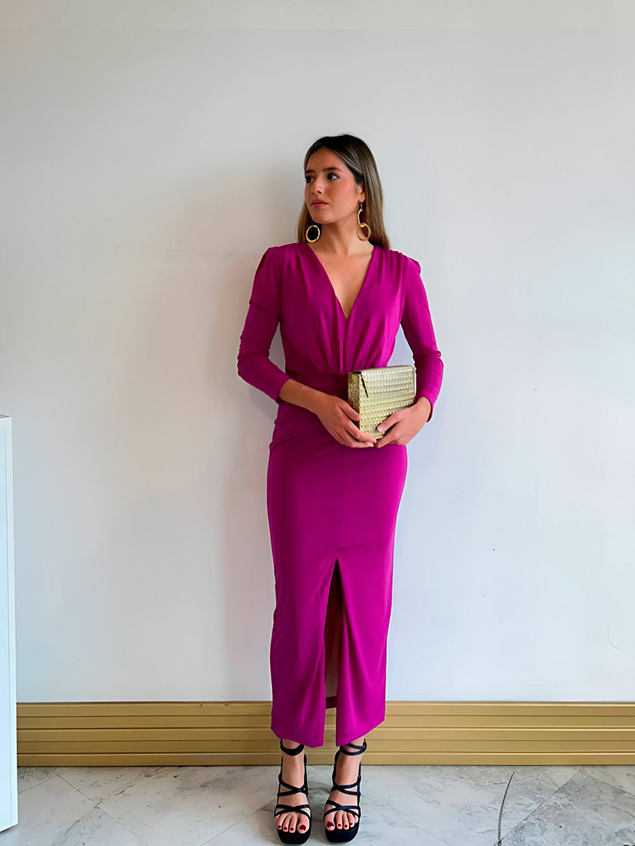 VESTIDO DE FIESTA FRUNCIDO A.L.