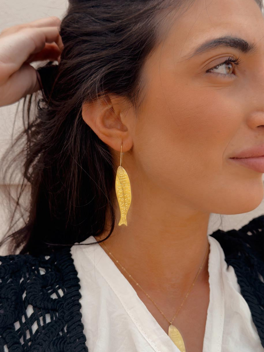 PENDIENTES ACERO SARDINAS