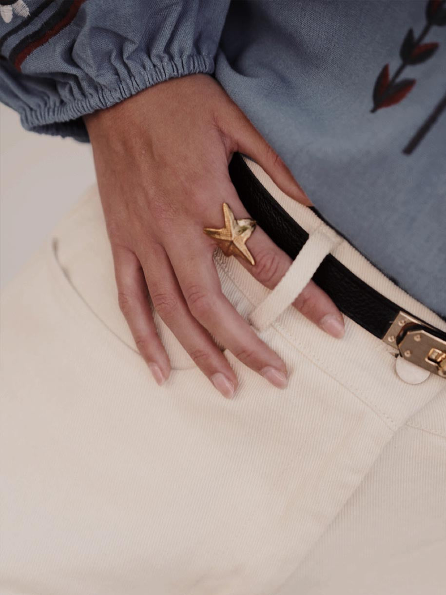 ANILLO ACERO ESTRELLA DE MAR