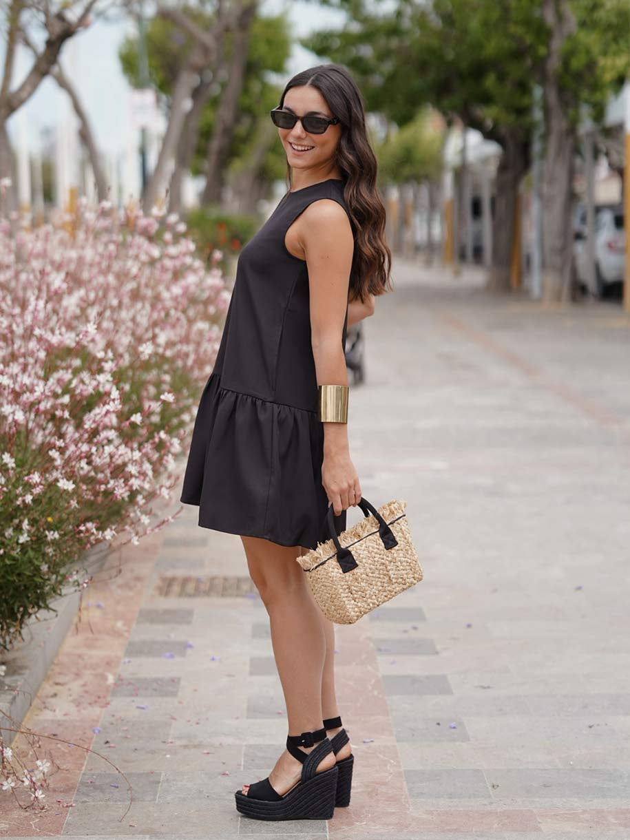 VESTIDO CORTO VOLANTÓN