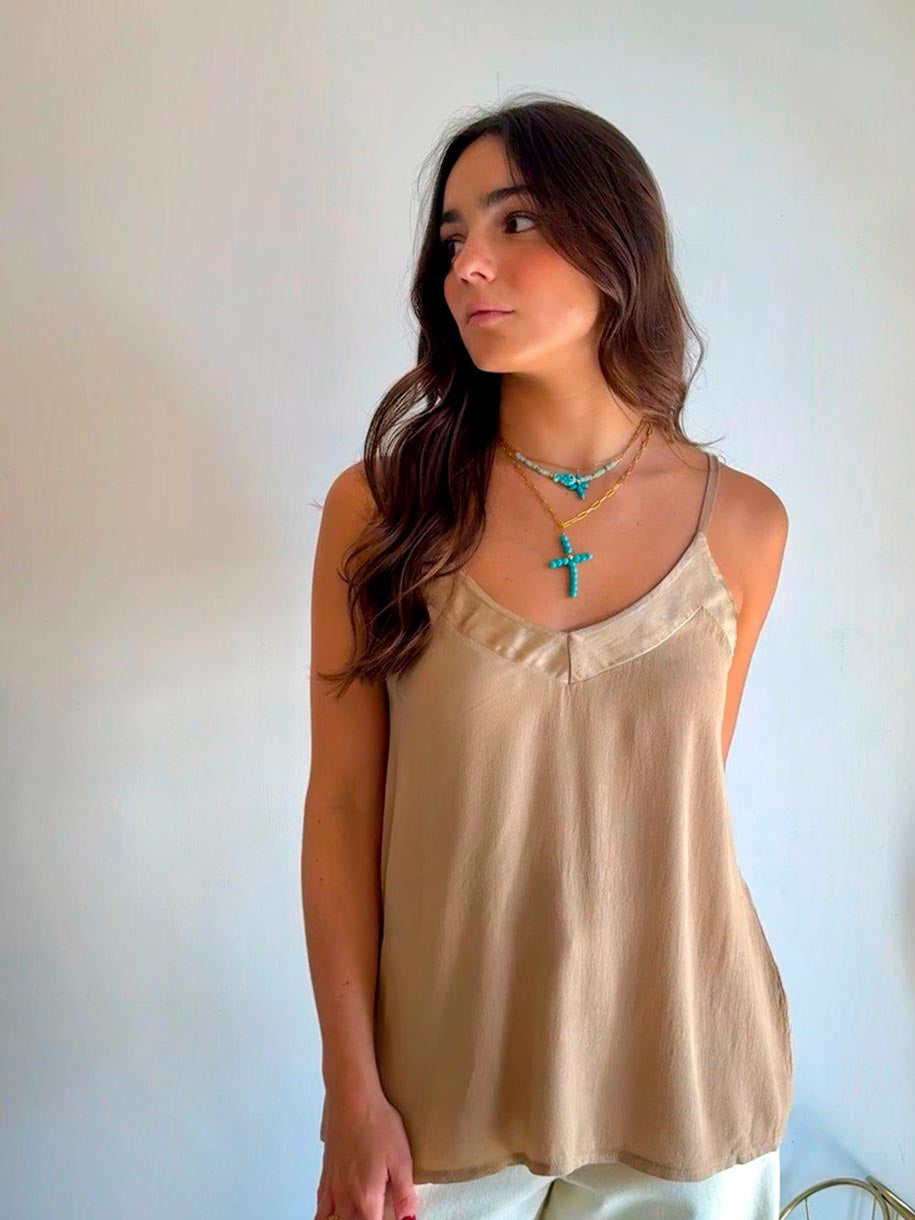 LENCERO VISCOSA ESCOTE SATINADO