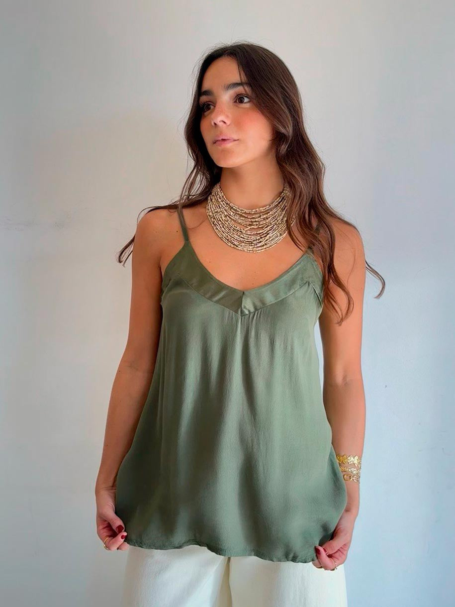 LENCERO VISCOSA ESCOTE SATINADO