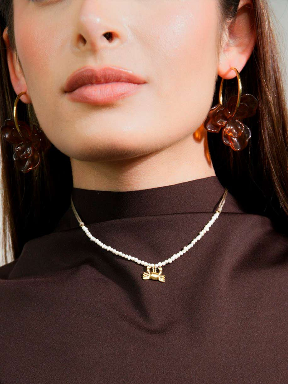 COLLAR CUENTAS Y CANGREJO