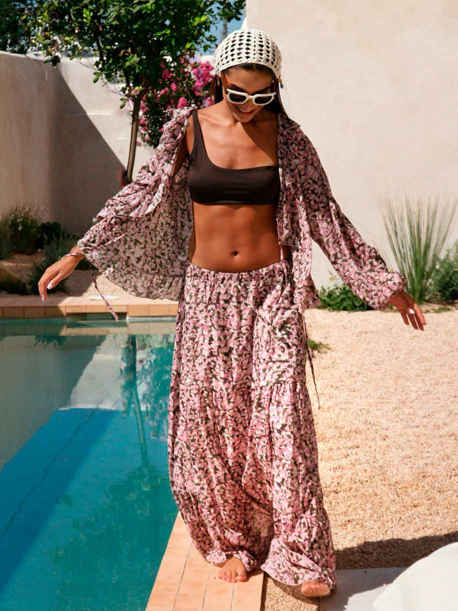 CONJUNTO FLORES ESTAMPADO