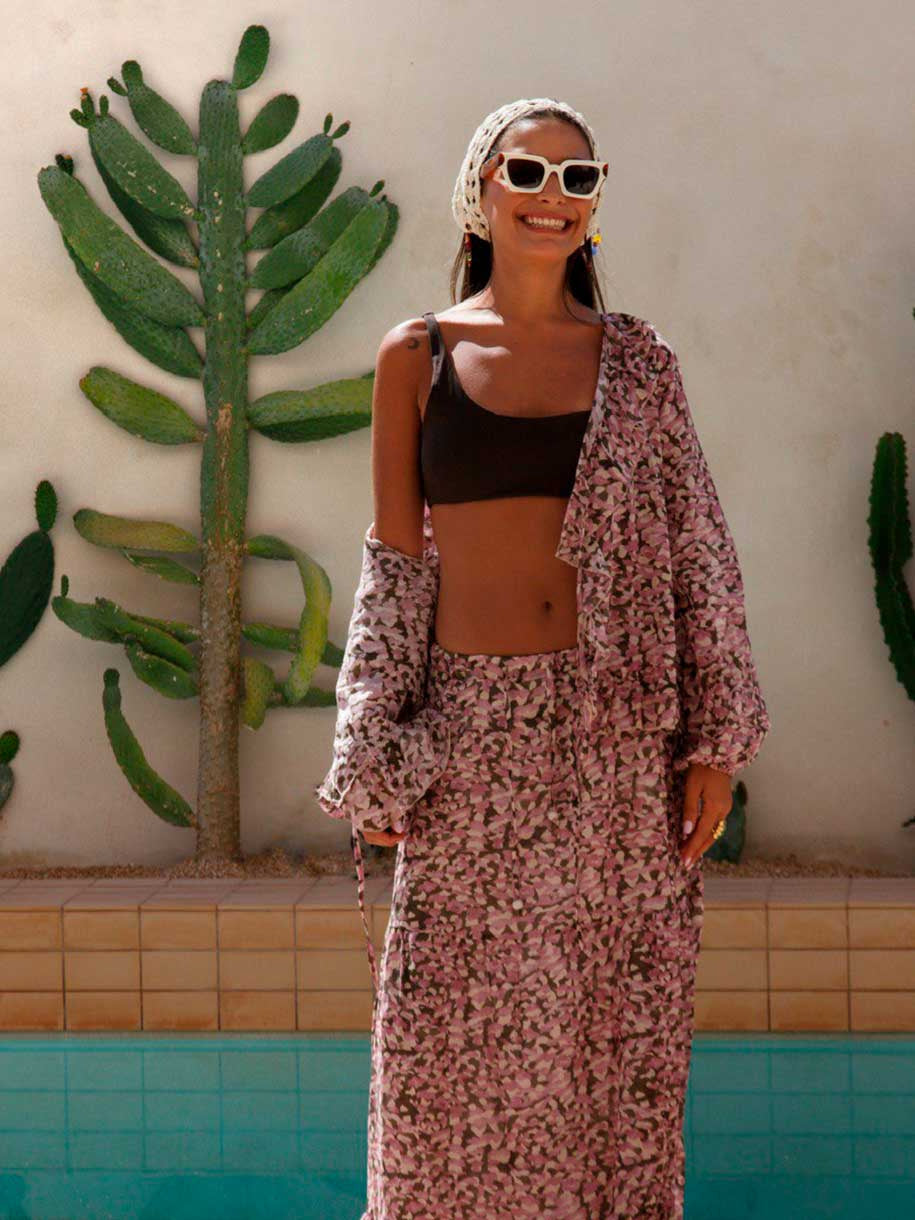 CONJUNTO FLORES ESTAMPADO