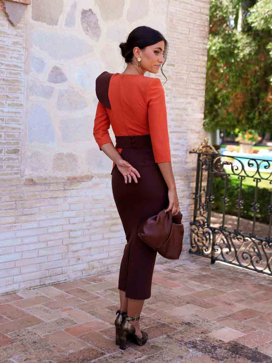 VESTIDO PEPLUM VOLANTE