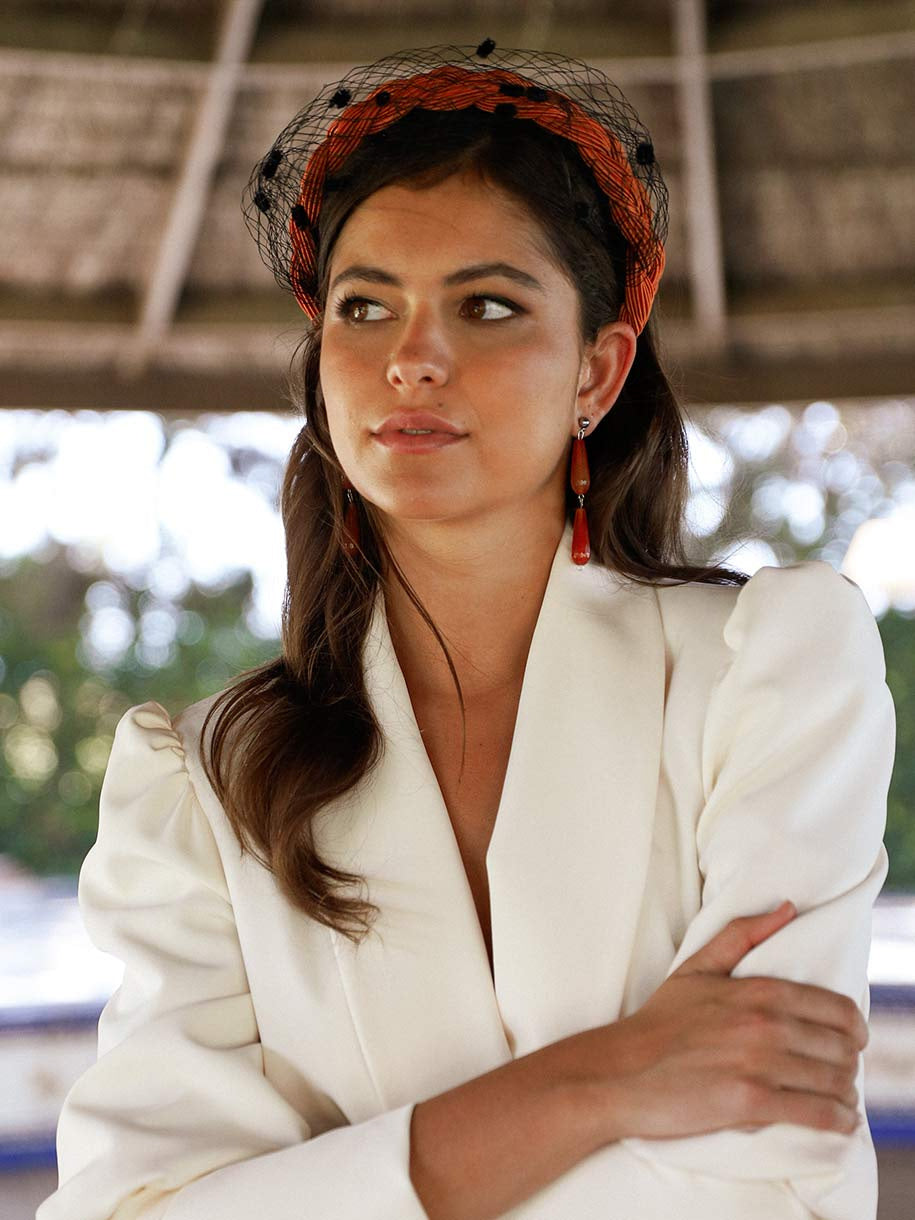 DIADEMA TRENZA CALABAZA