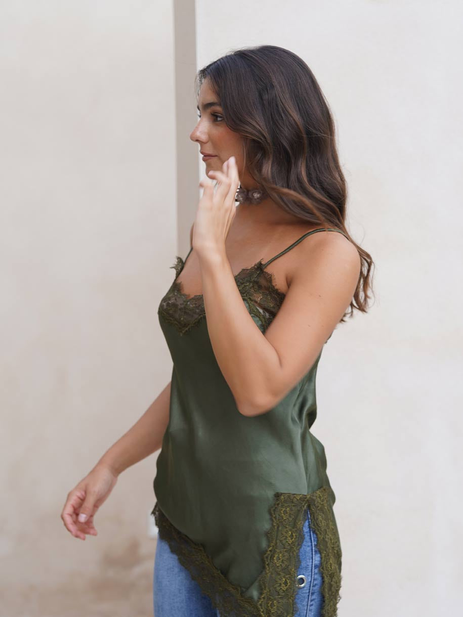 LENCERO ASIMÉTRICO ENCAJE