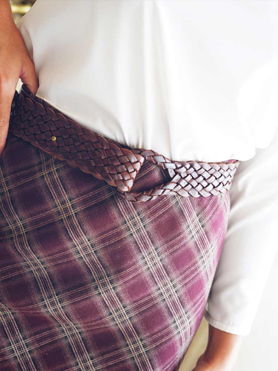 CINTURÓN PIEL TRENZADO