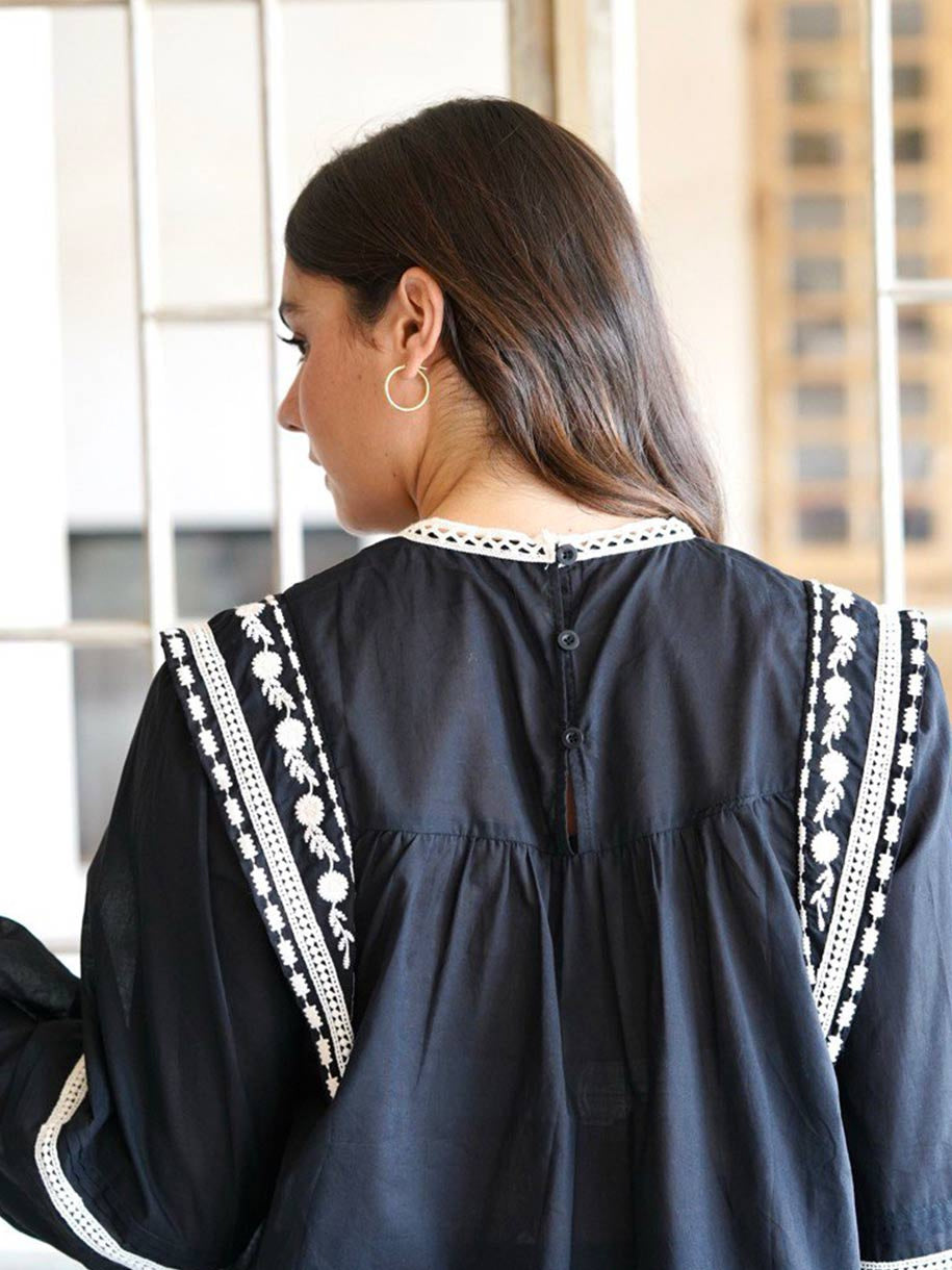 BLUSA BOHO BLACK