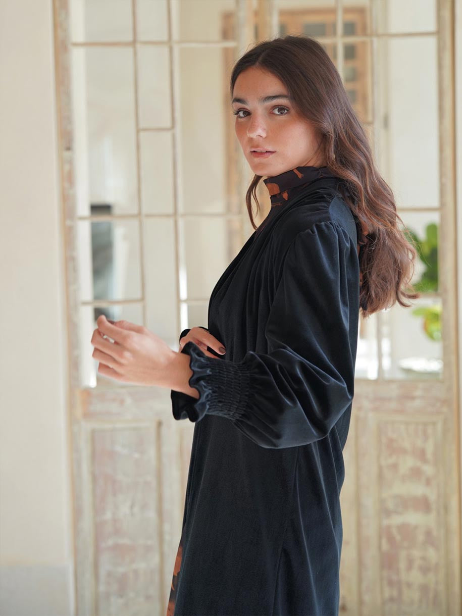 KIMONO TERCIOPELO FRUNCE