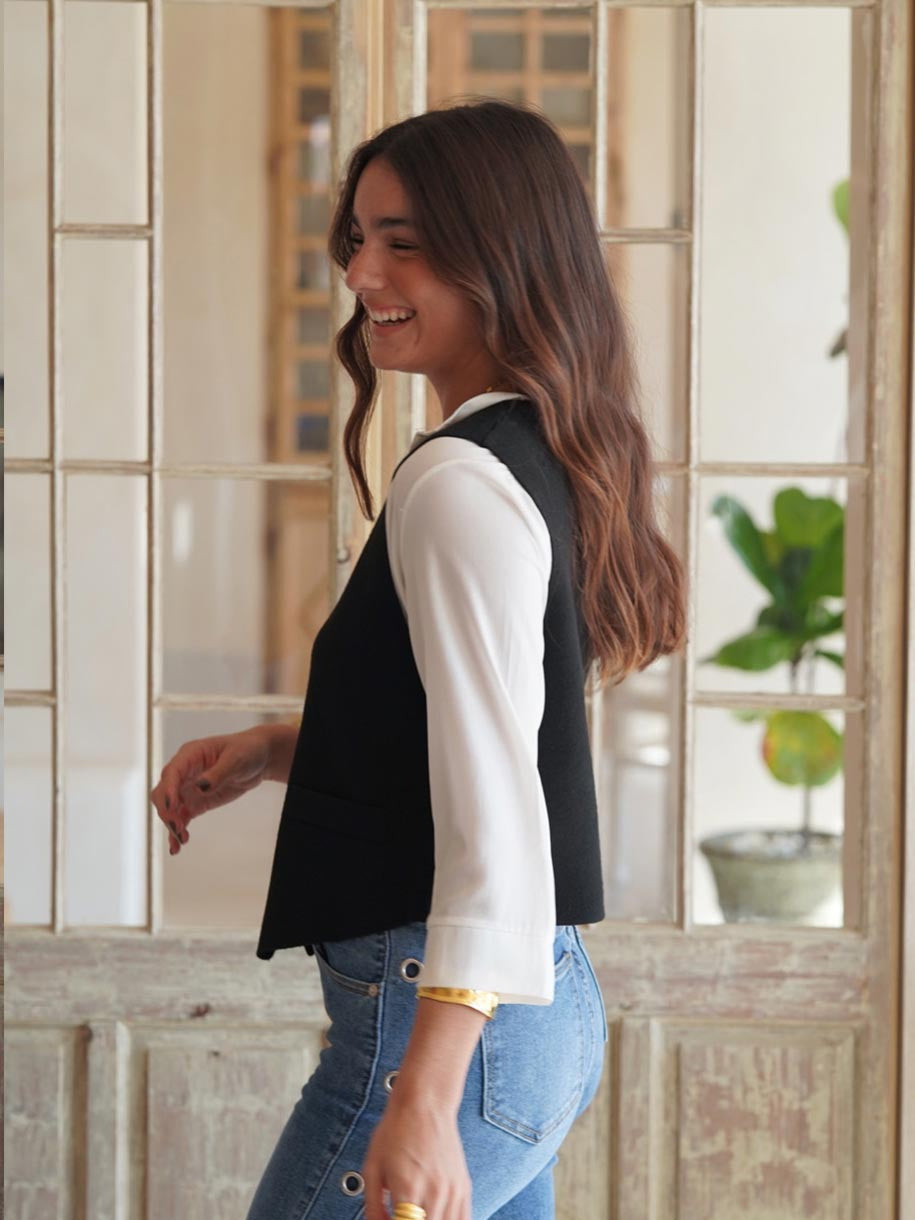 CHALECO LANA ABOTONADO