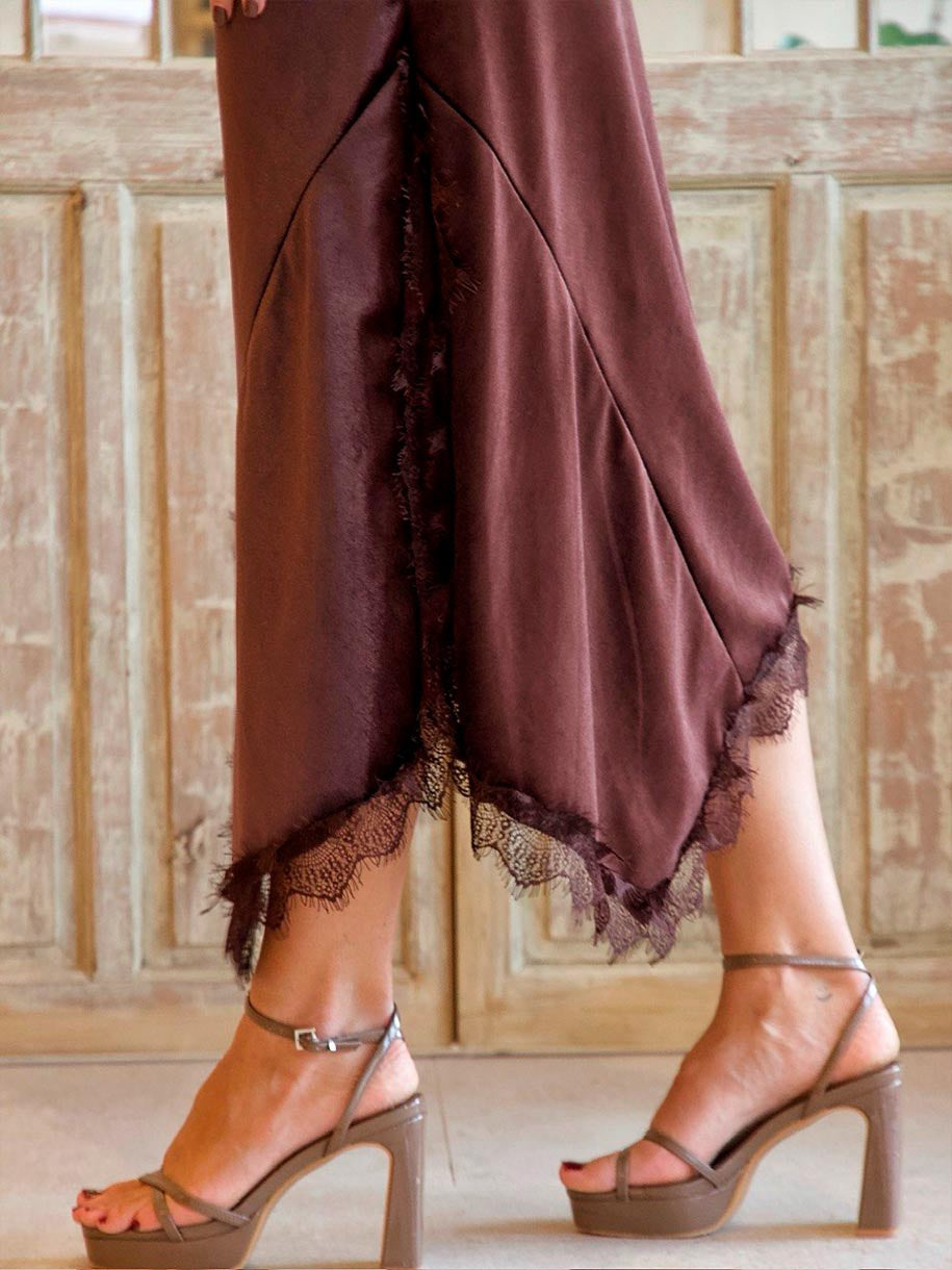 FALDA TERCIOPELO ASIMÉTRICA