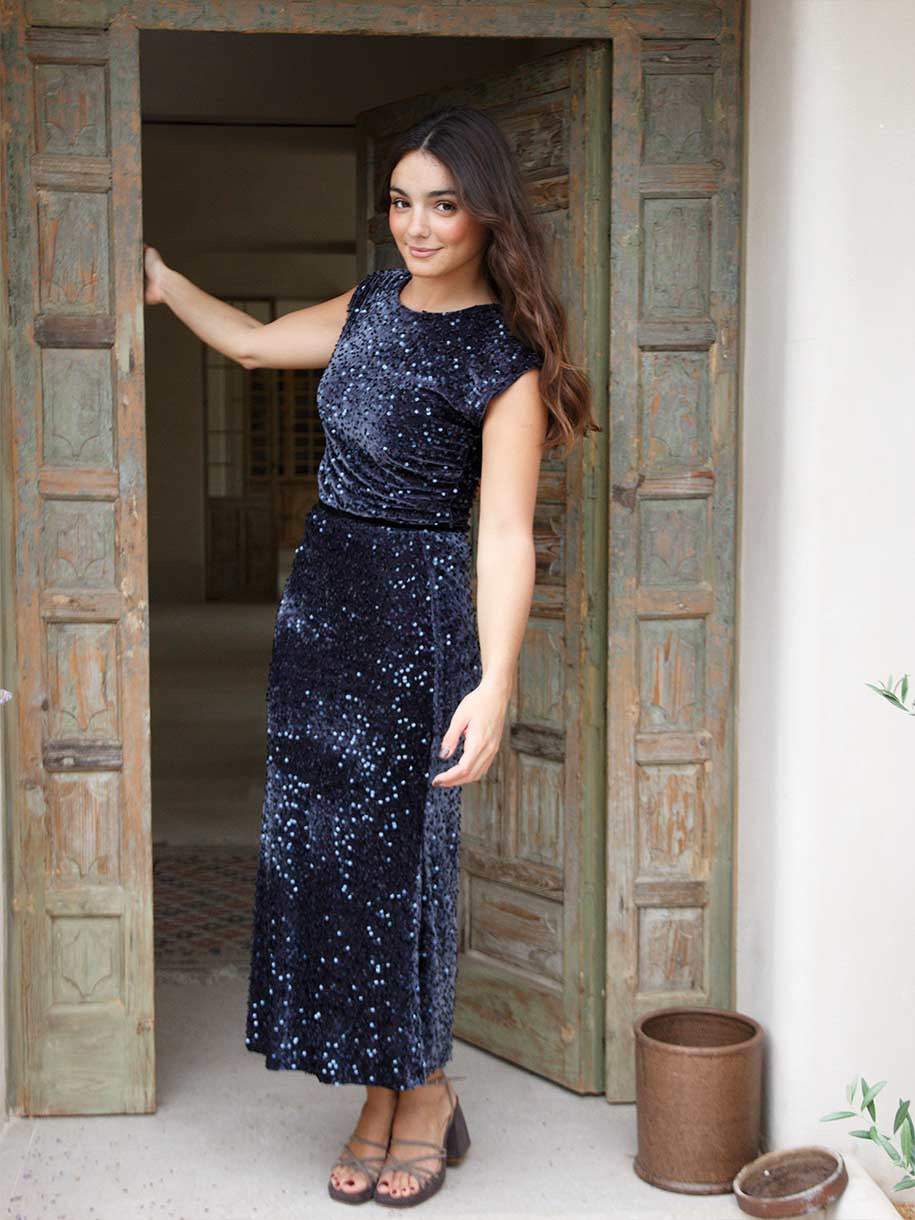 TOP TERCIOPELO PAILLETES