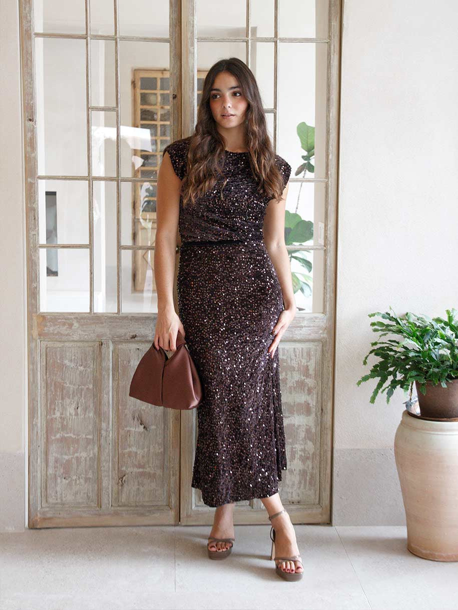 FALDA TERCIOPELO LENTEJUELAS