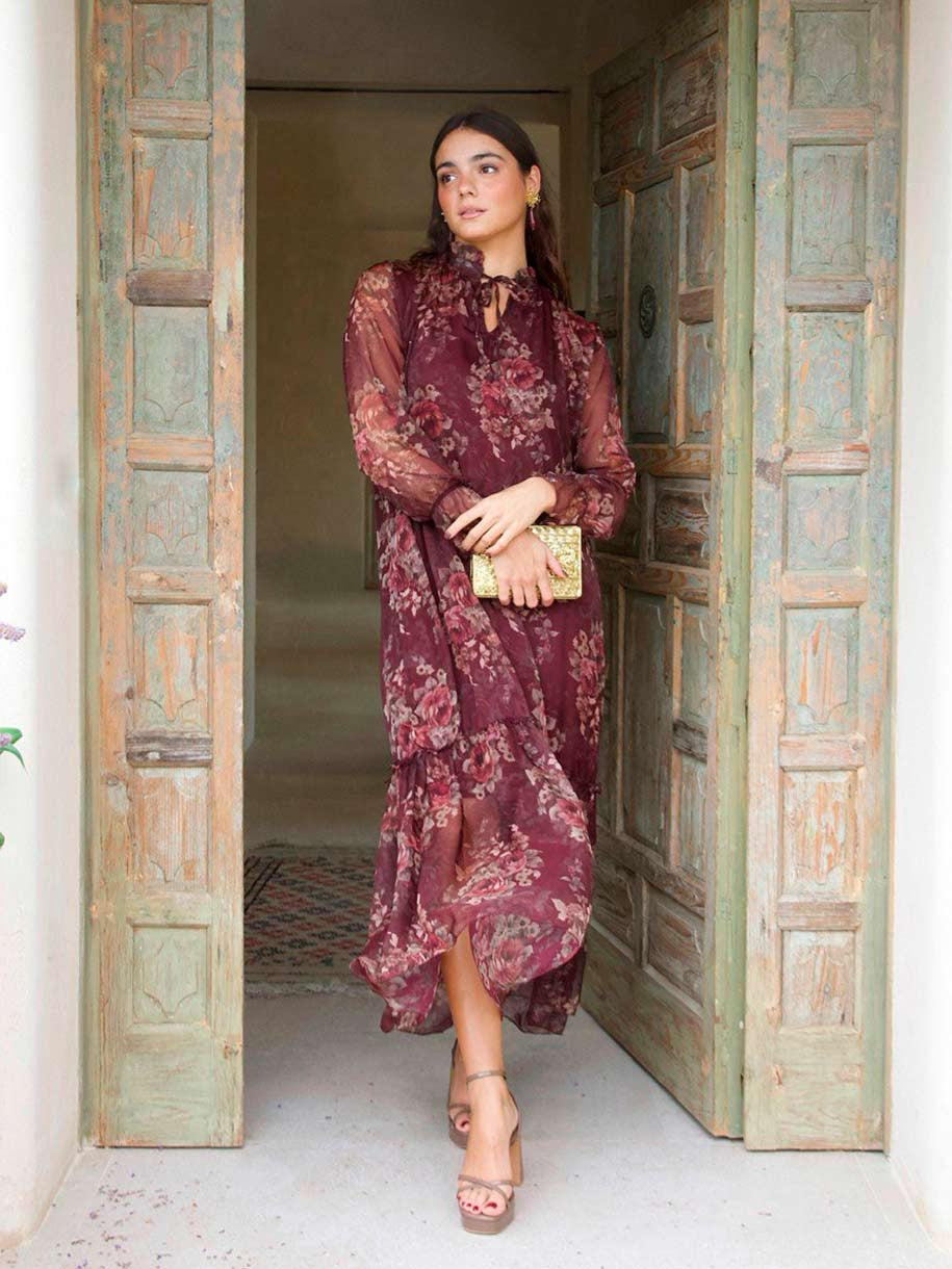 VESTIDO FLORES PEONIAS