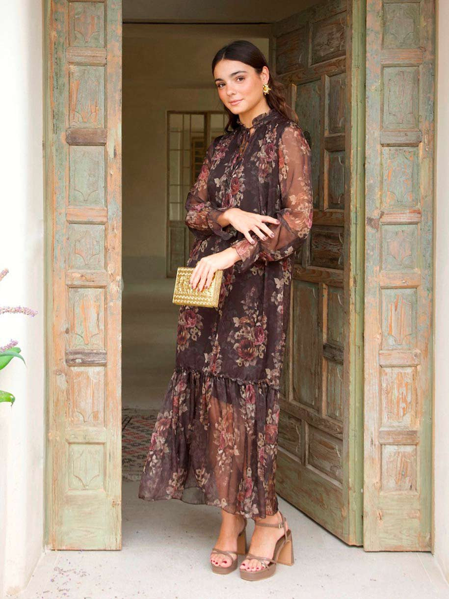 VESTIDO FLORES PEONIAS