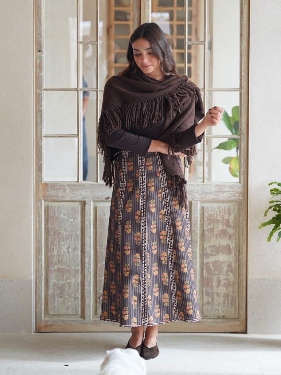 FALDA BOHEMIA DE FLORES