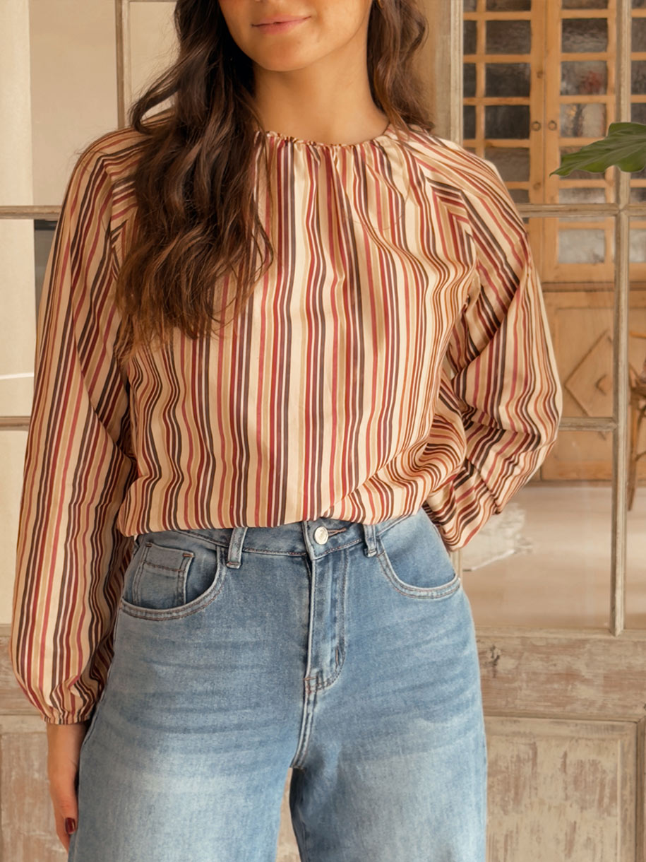 Blusa de mujer con rayas 