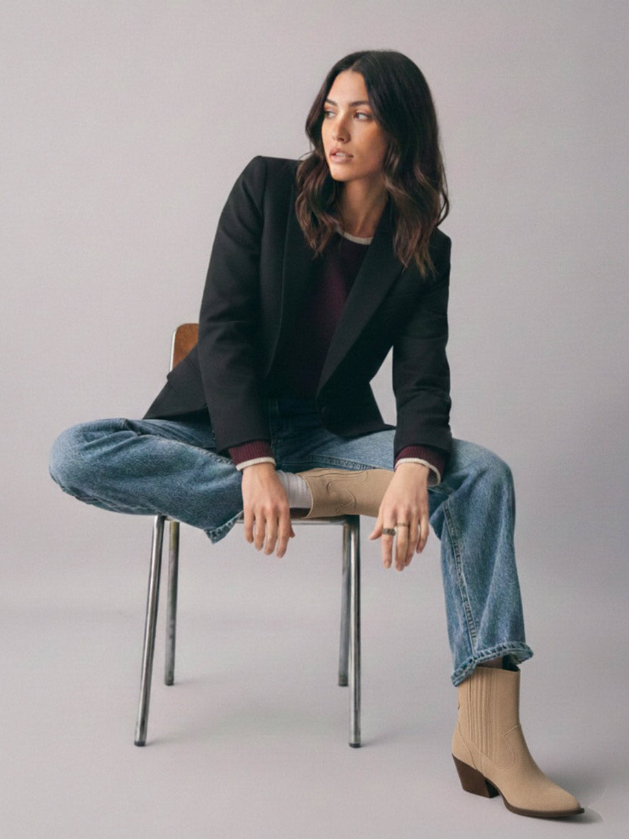 Bota de mujer cowboy en color beige