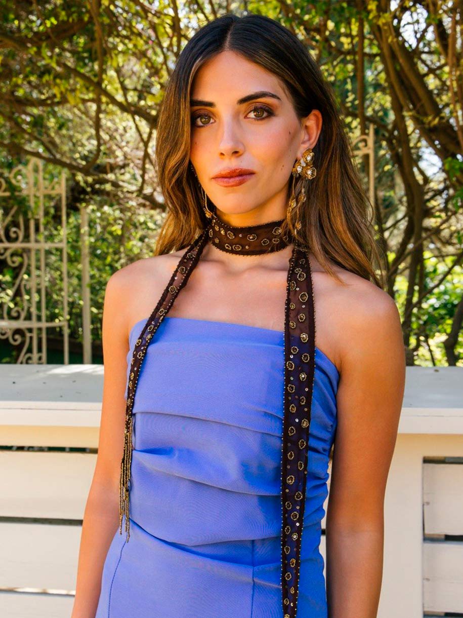 Chocker en color chocolate