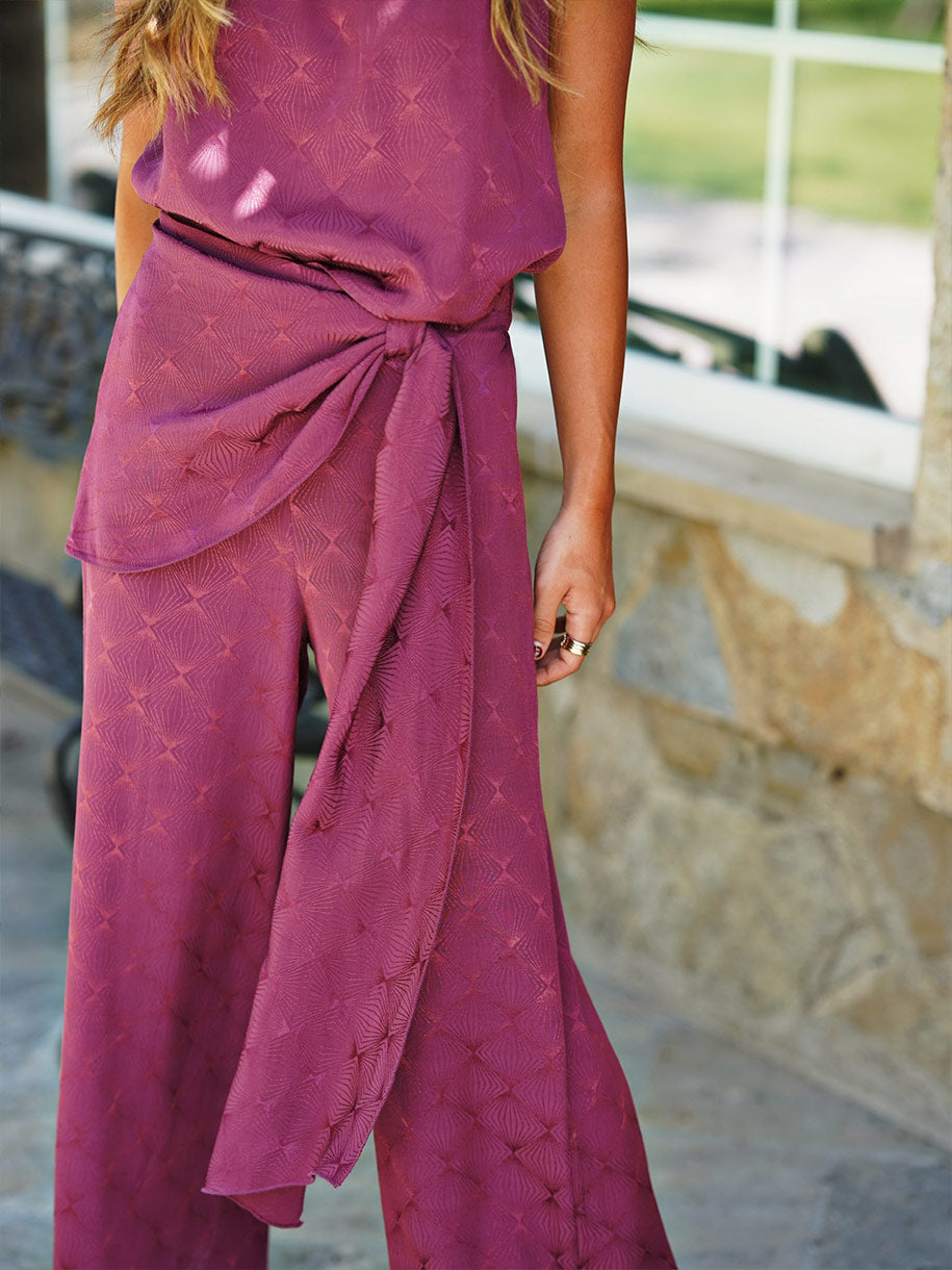 Pantalon tipo pareo invitada