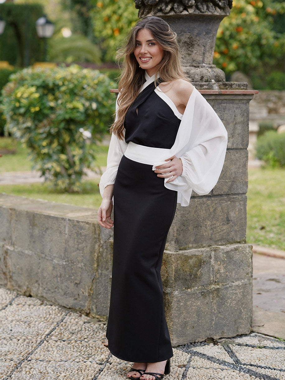 Conjunto de fiesta, formado por top cruzado