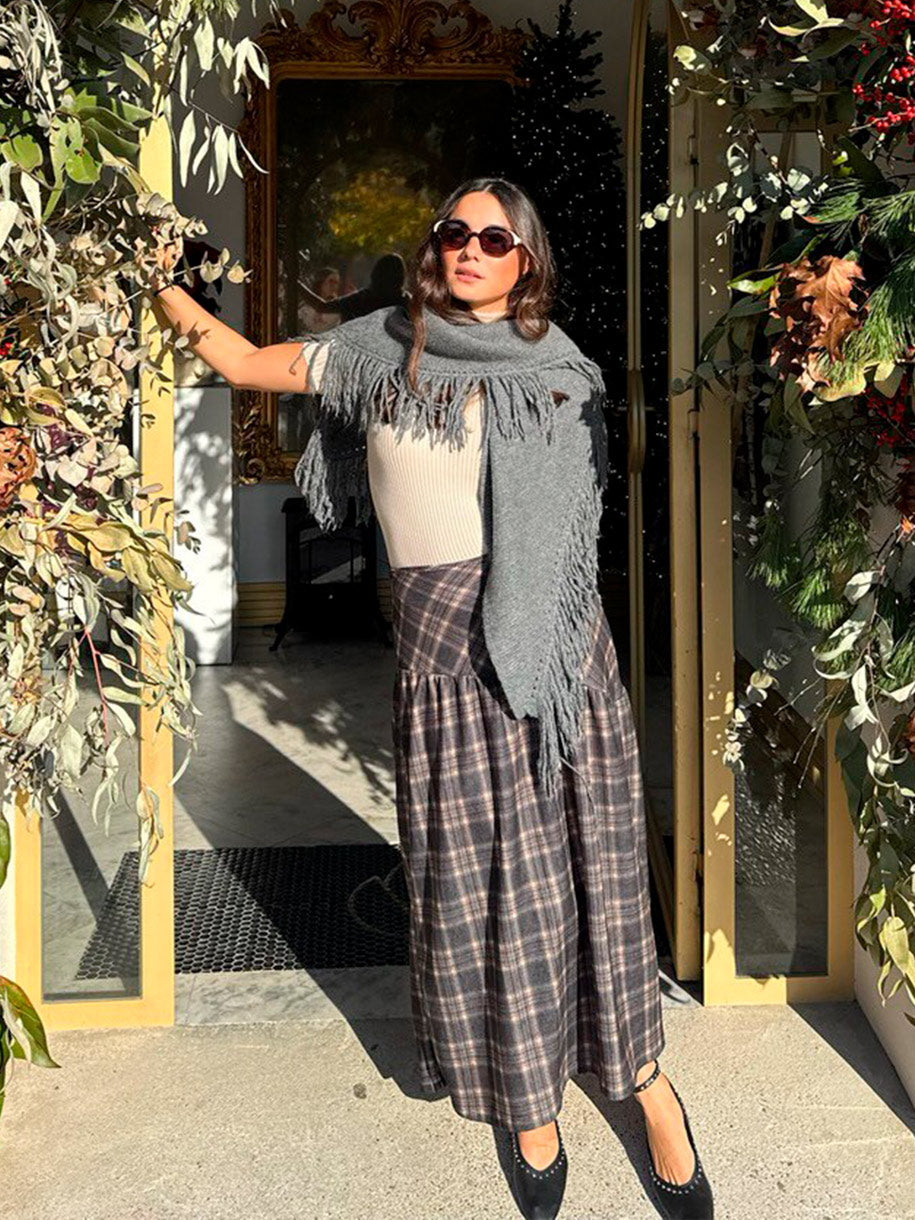 Falda de cuadros de mujer