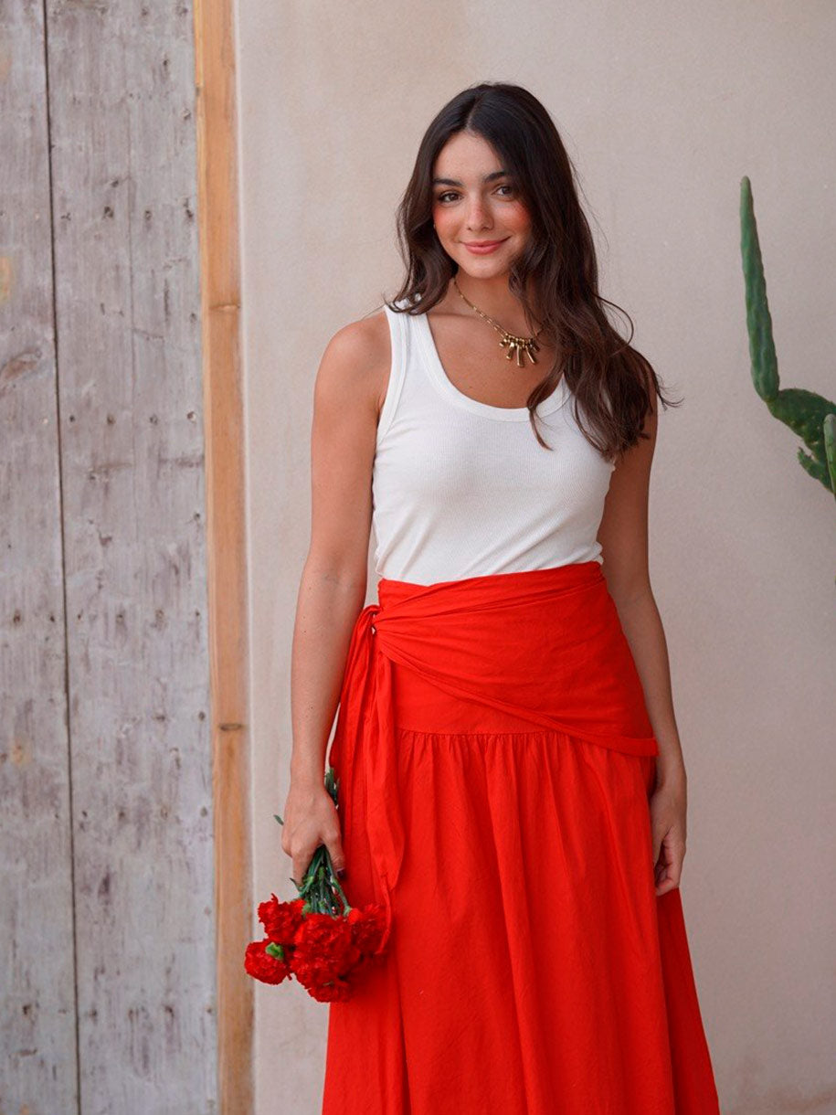 FALDA PAREO SALVIA