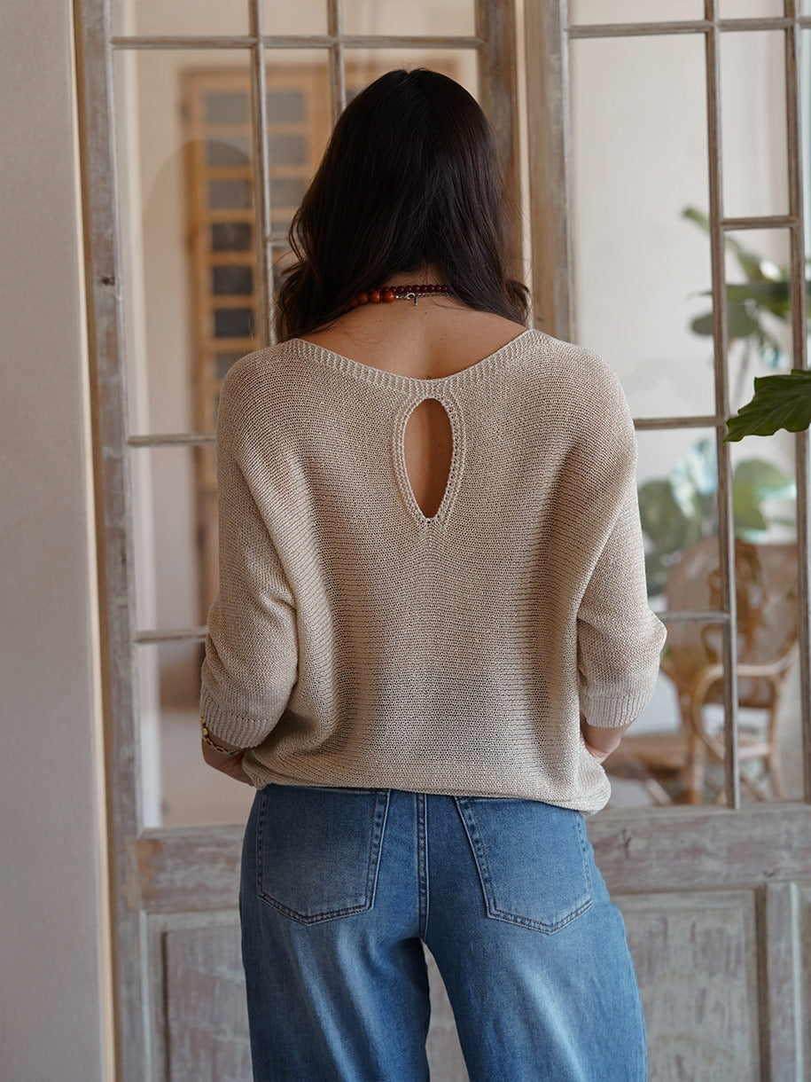 Jersey de mujer con abertura espalda