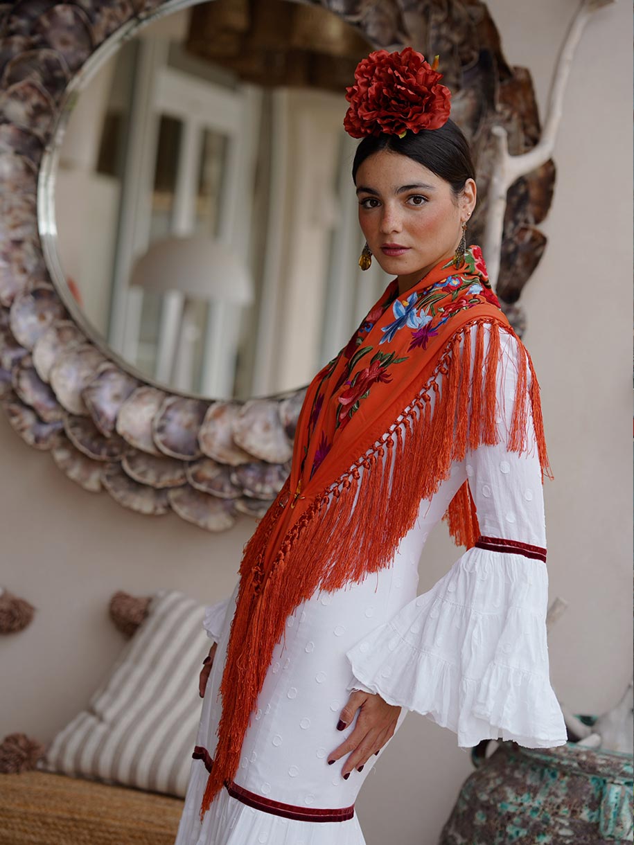 MANTONCILLO BORDADO ORANGE