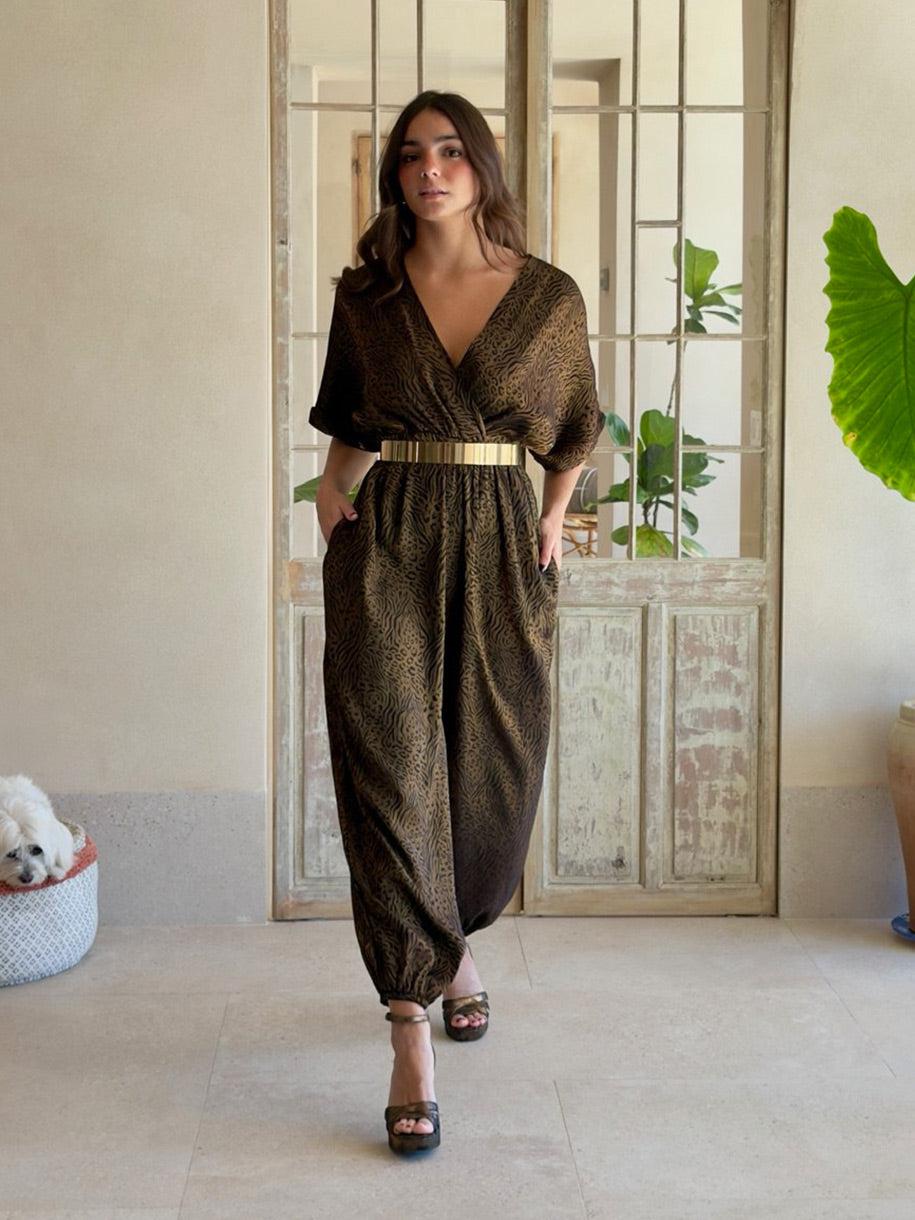 Mono Animal Print manga corta