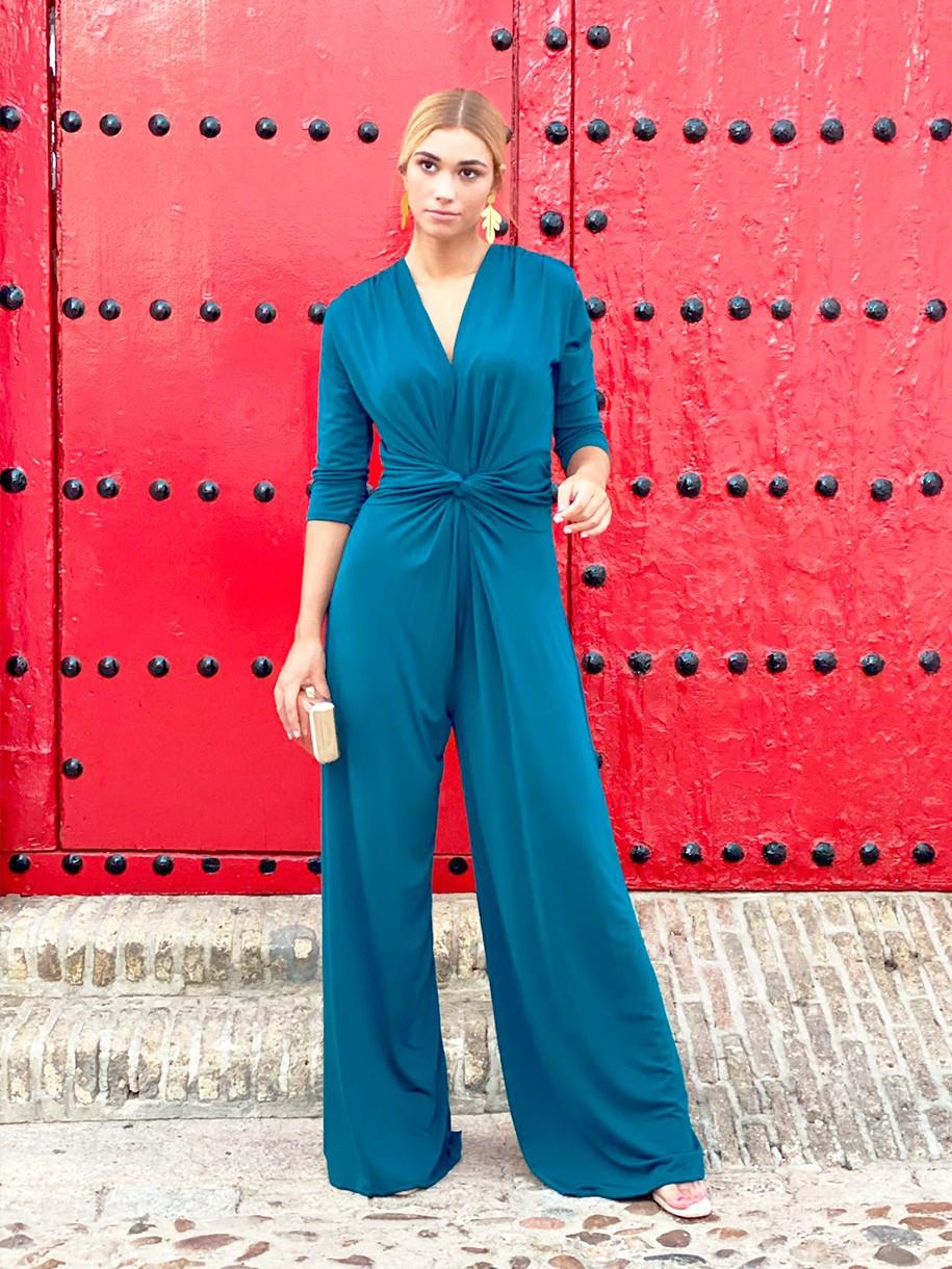 Mono de invitada, con nudo central en color azul