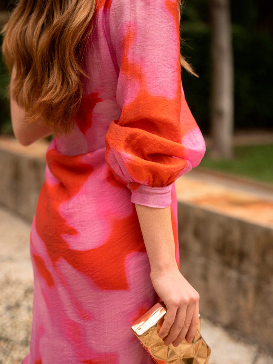 Vestido en color rosa de invitada
