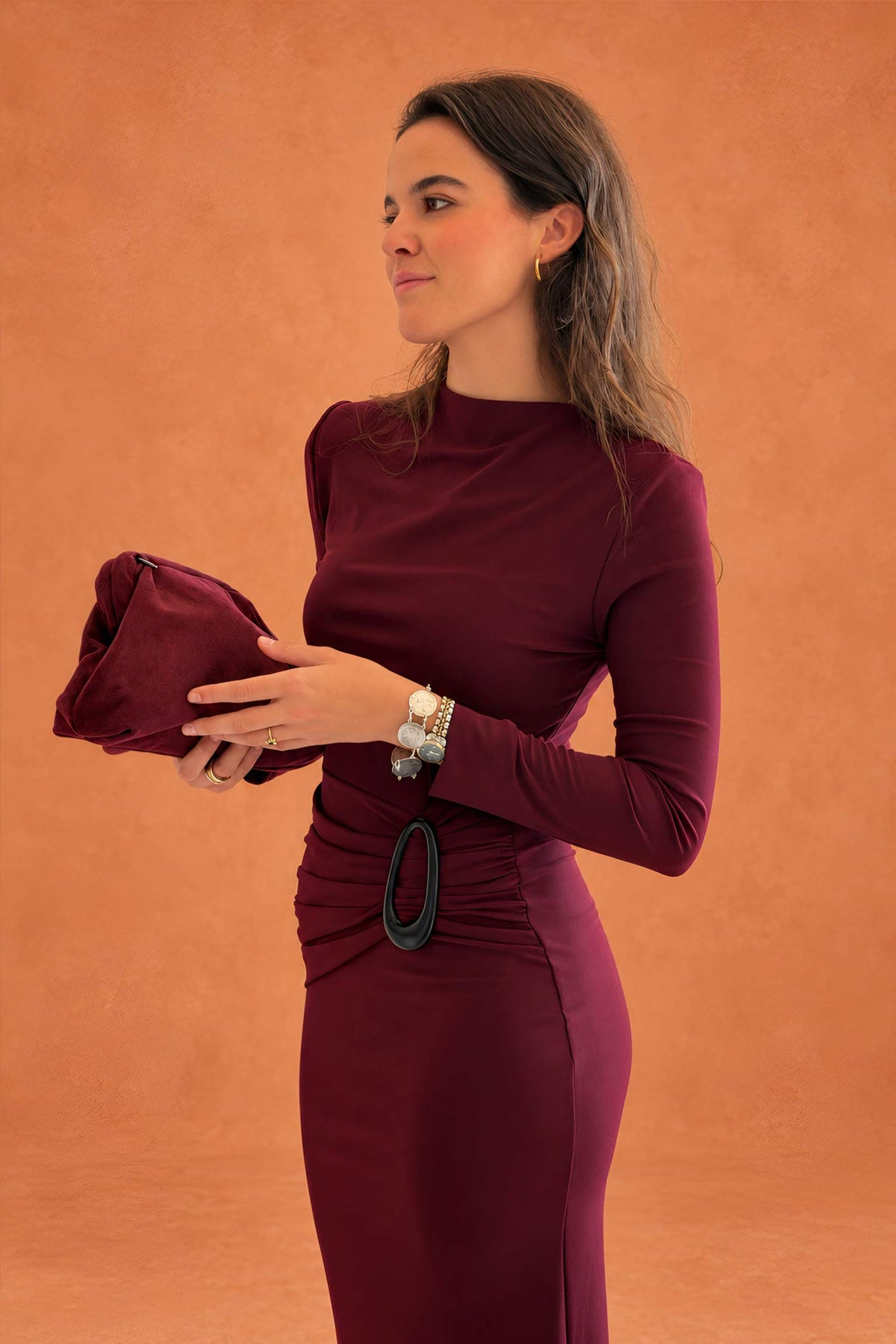 VESTIDO APLIQUE FAJÍN ROUGE