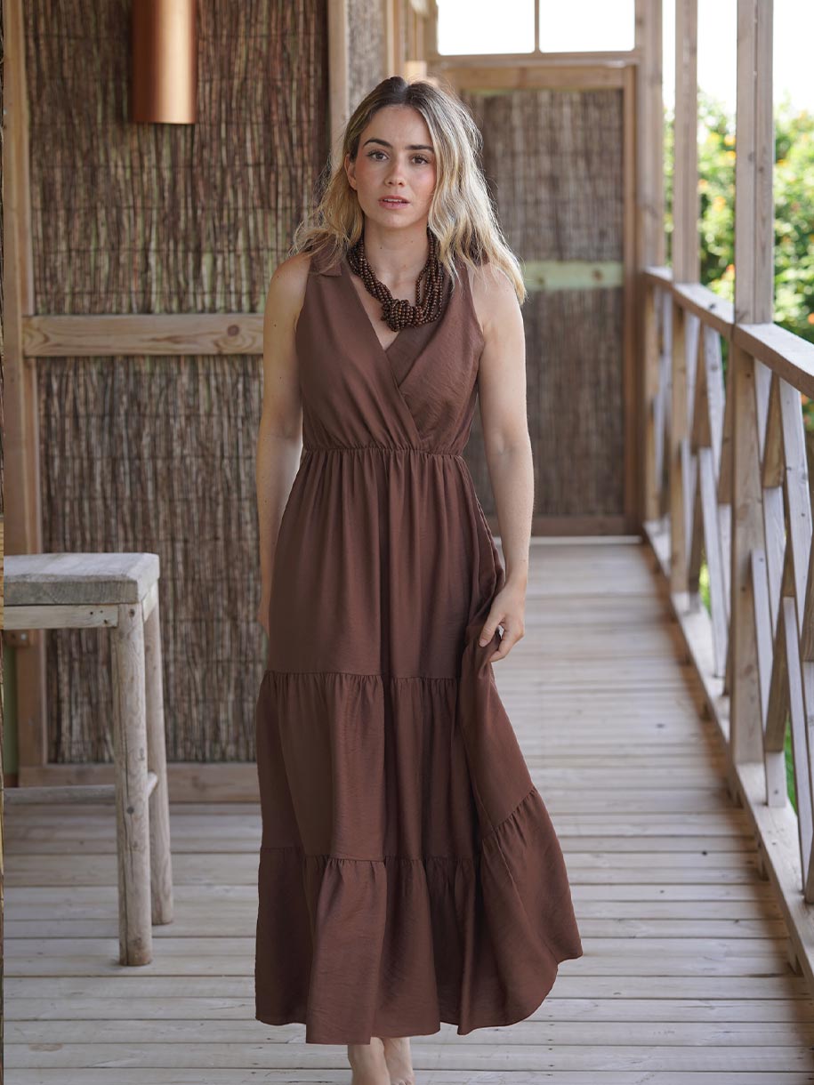 VESTIDO CRUZADO VOLANTES
