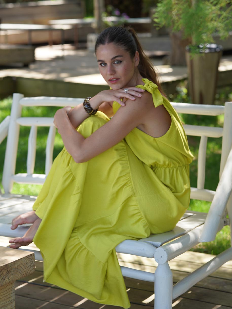 VESTIDO CRUZADO VOLANTES