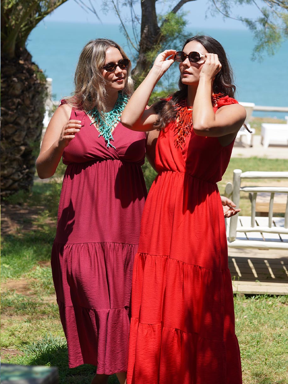 VESTIDO CRUZADO VOLANTES