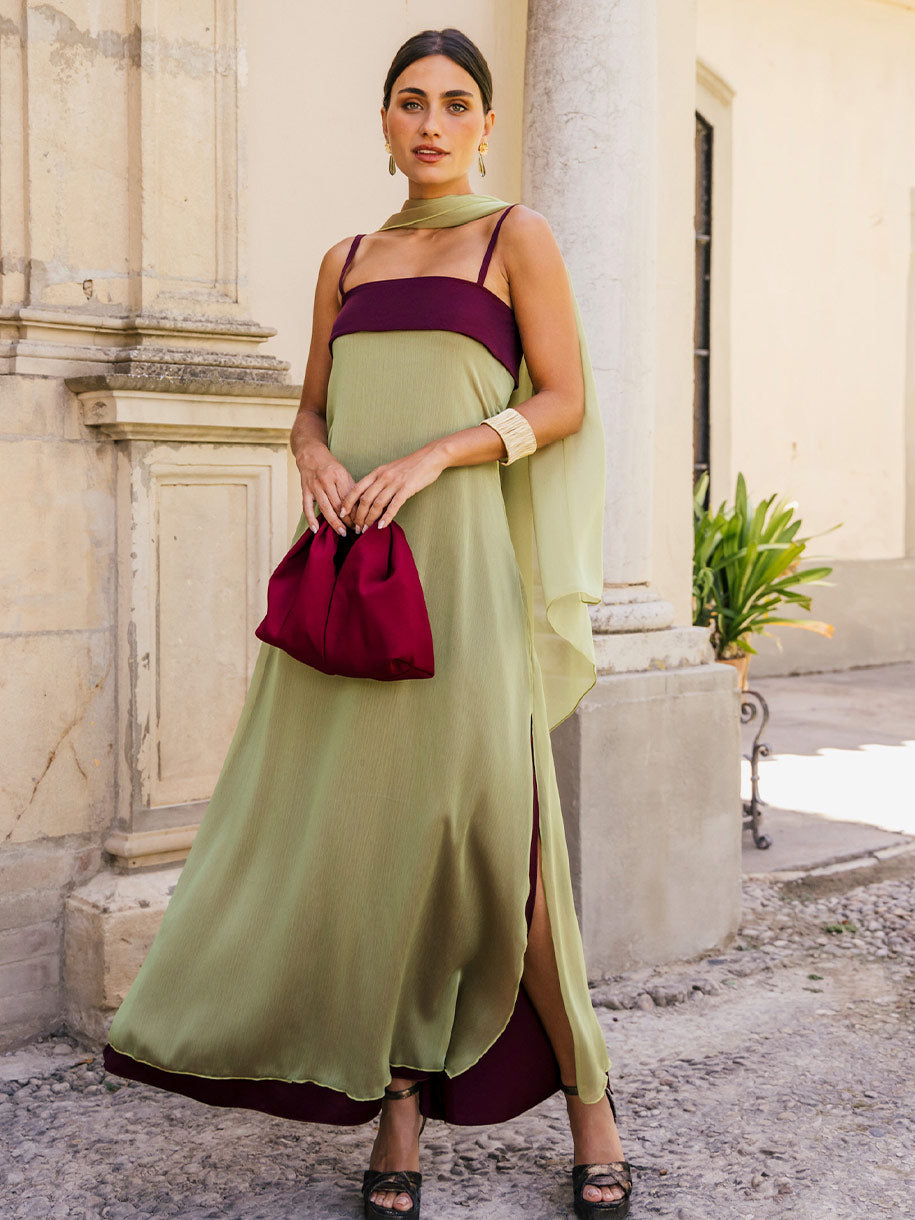 Vestido midi de invitada